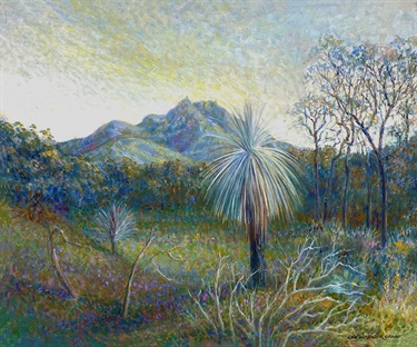 Lyn Woodger Grant, Dusk Stirling Ranges WA, Oil on canvas