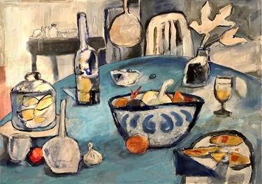 Sue Meredith, Georgies Table, Mixed media