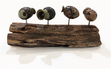 Bruce Donnelley, Four Fish Poles Apart, ceramics