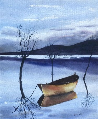 Bruce Walker, Evening Reflections, watercolour