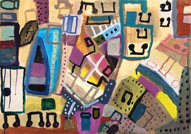 Danielle Gild, Musical Rounds, acrylic on canvas