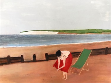 David Snaith, Red Skirt, acrylic