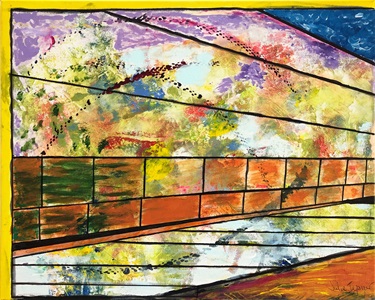 Julie Iyengar, Telegraph Line, acrylic