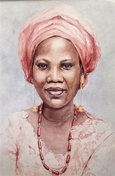 Karen Jackson, Coral Queen, watercolour