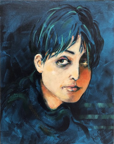 Kim Sotheren, The French Poet, acrylic on canvas
