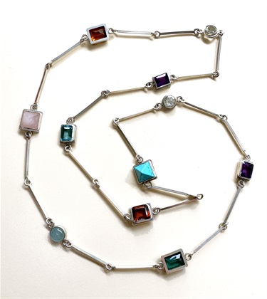 Kristin Siebel, Necklace Sterling Silver, semi precious stones