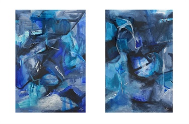 Adele Gilchrist, Out of the Blue 2, dyptich