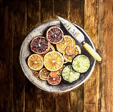 Yolanda Liu, Citrus, watercolour