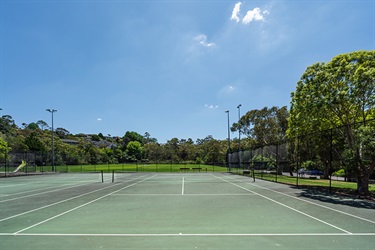 Allan Small Park tennis courts acrylic hard court