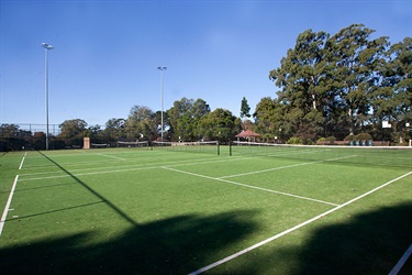 Roseville Park tennis courts synthetic grass