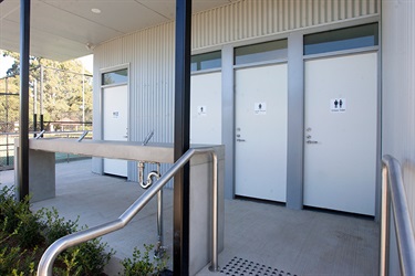 Roseville Park Pavilion toilets