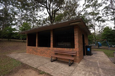 The Glade Reserve tennis shelter