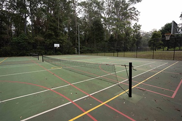 The Glade Reserve tennis courts acrylic hard court