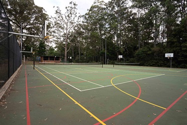 The Glade Reserve tennis courts acrylic hard court