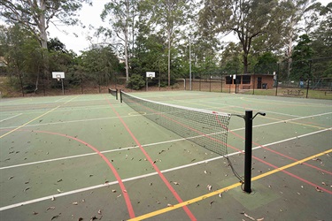 The Glade Reserve tennis courts acrylic hard court