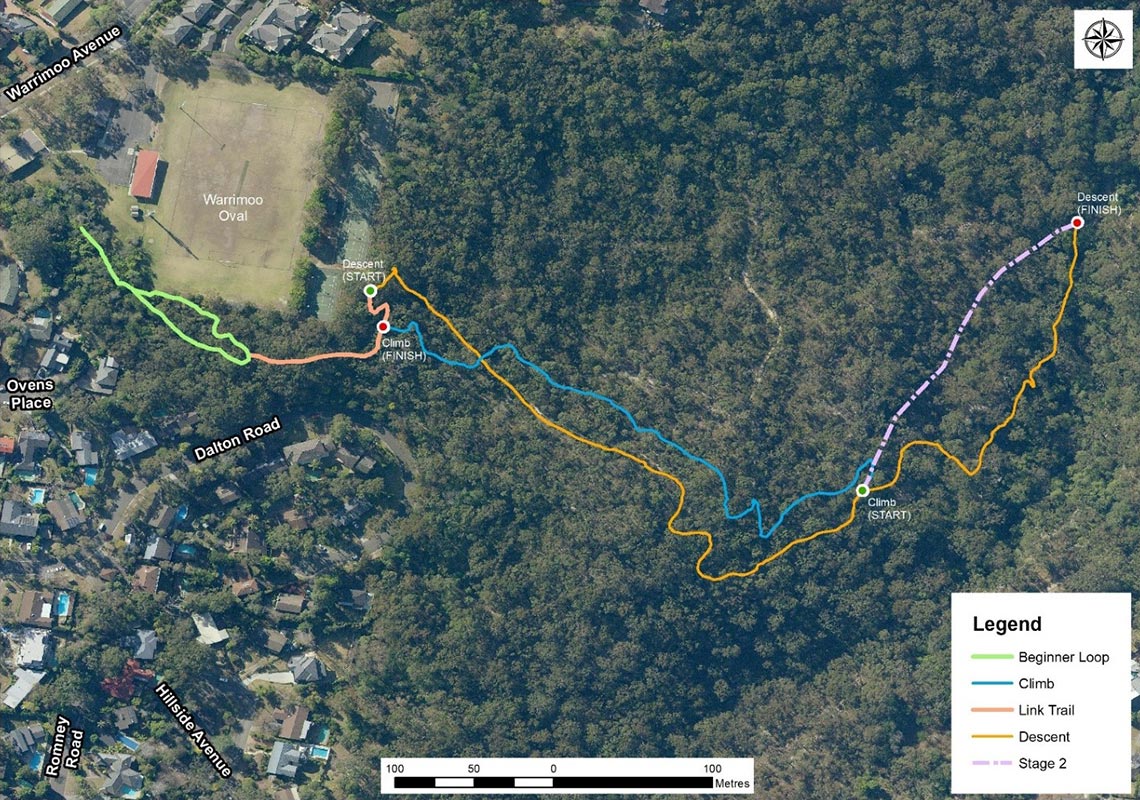Warrimoo Mountain Bike Trail map