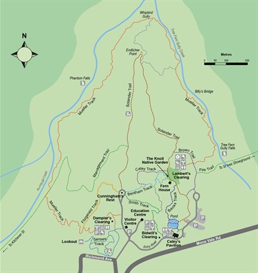 Wildflower Garden tracks and trails map