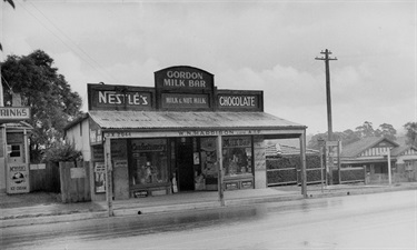 Milk Bar, Pacific Hwy, Gordon  1949 SLNSW  Government Printer Collection