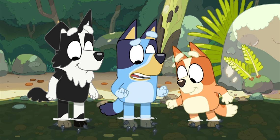 Bluey visits the creek