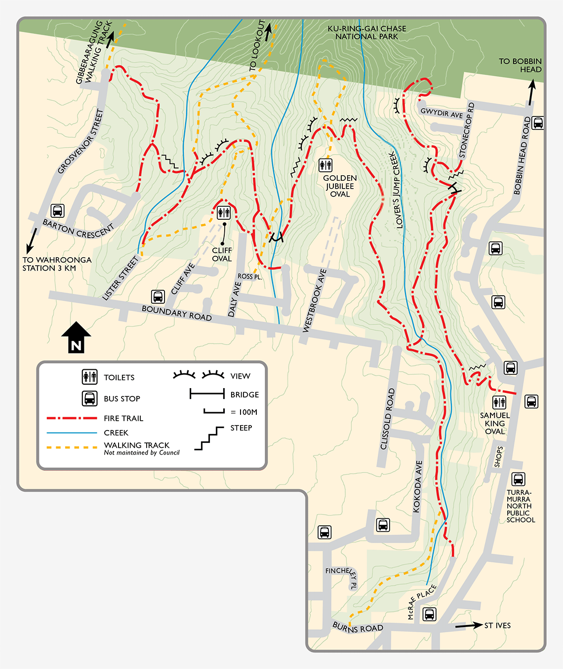 Grosvenor Street to Gwydir Avenue Track map