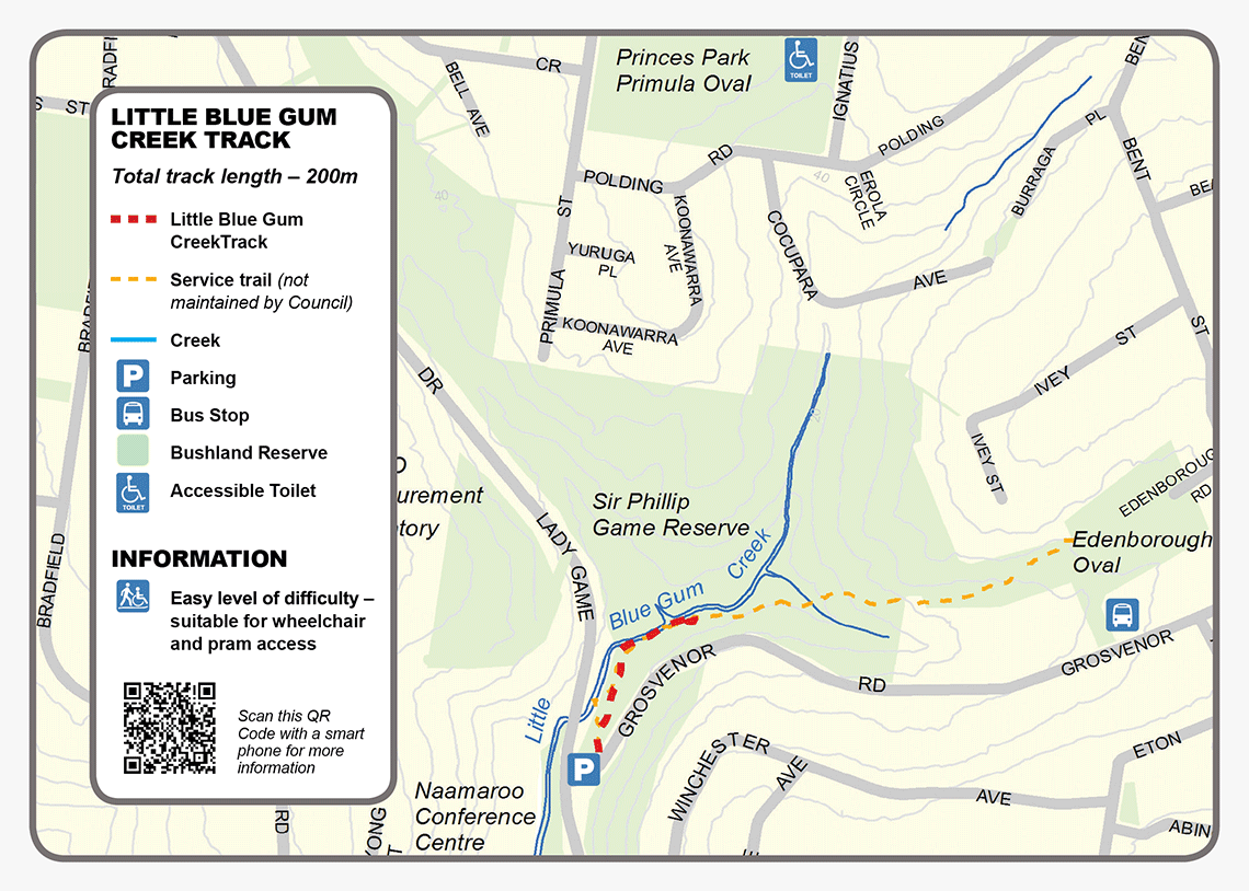 Little Blue Gum Creek Track map