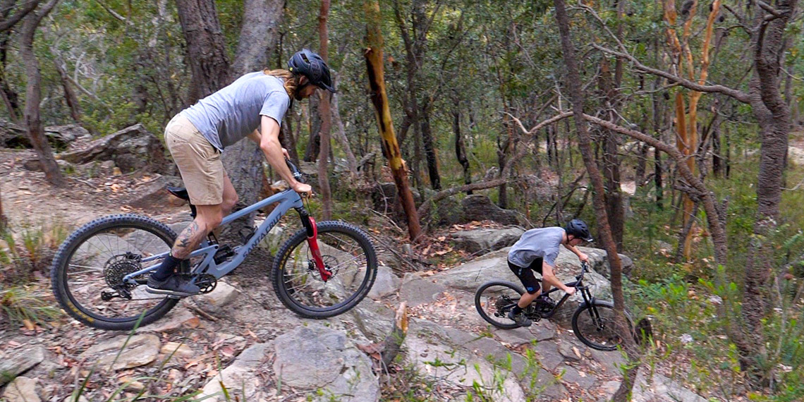 Mountain biking at Warrimoo Trail