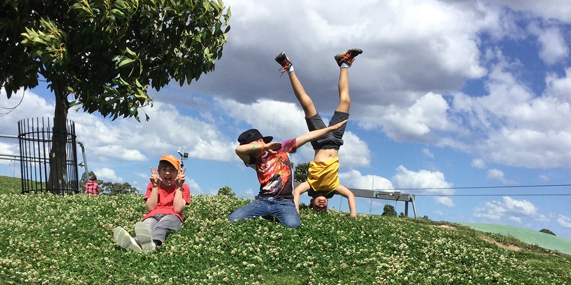 Children having fun outdoor