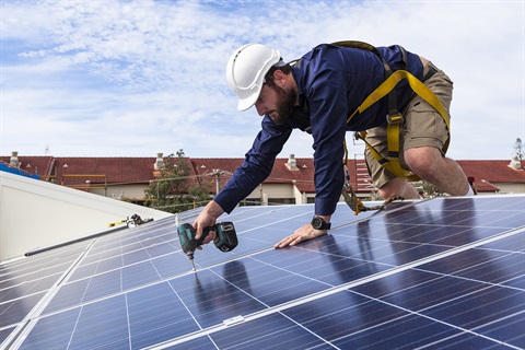 Solar panel installation