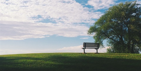 green funerals bench seat